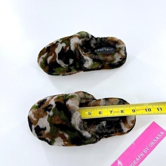 JSlides Sleek Genuine Shearling Platform Slipper size US 6 - Picture 8 of 13